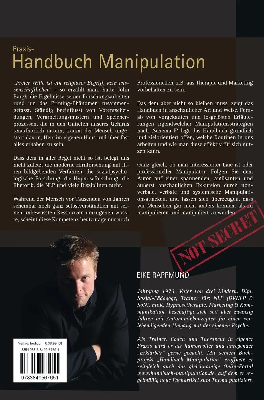 Rückseite: 9783849567651 | Handbuch: Manipulation | Eike Rappmund | Buch | 380 S. | Deutsch