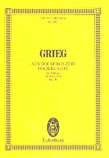 Cover: 9790200207651 | Holberg Suite Op.40 | Suite. op. 40. Streicher. Studienpartitur | 1979