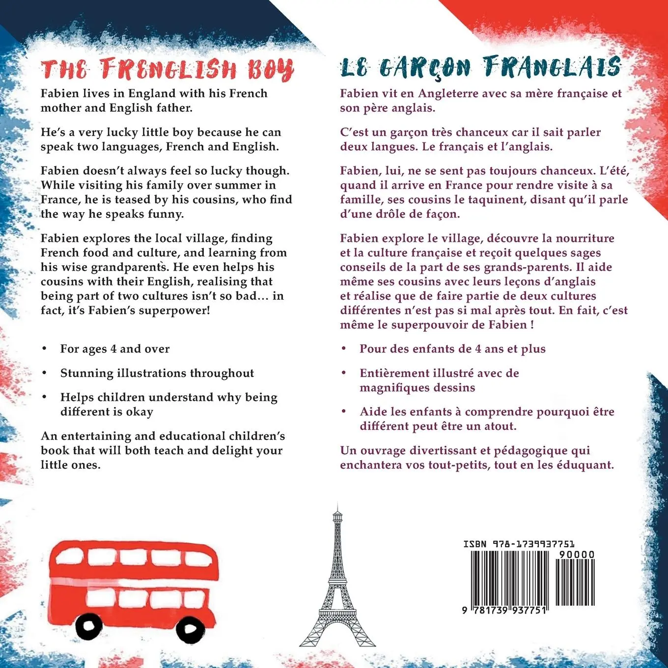 Rückseite: 9781739937751 | The Frenglish Boy / Le Garçon Franglais | Natalia Simons | Taschenbuch