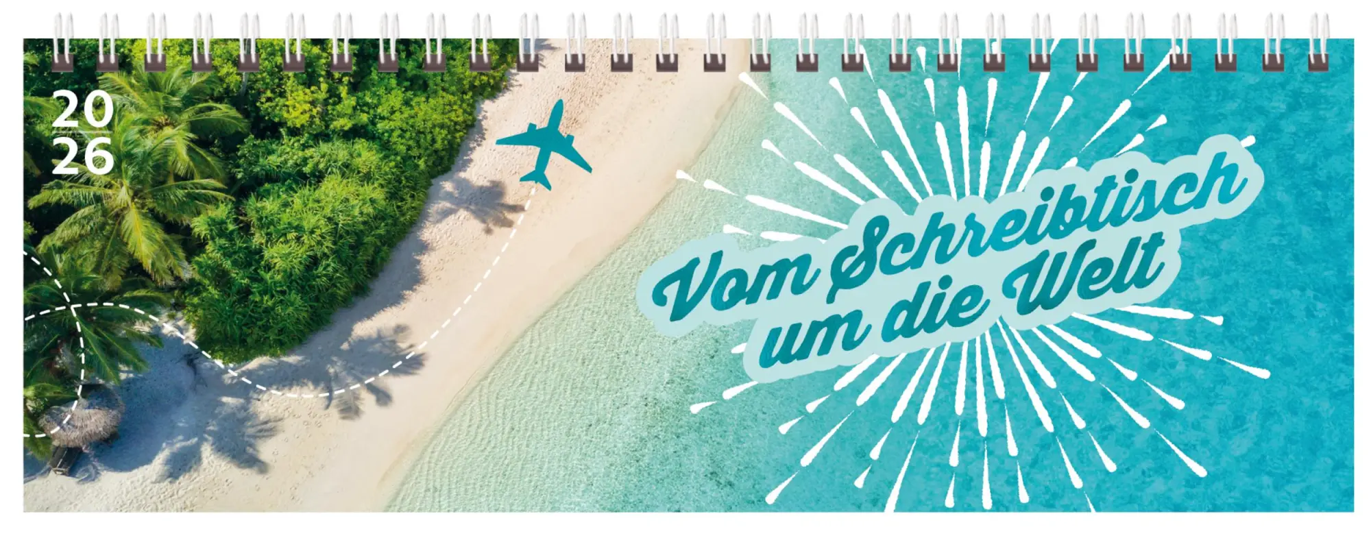 Cover: 9783731887751 | Tischquerkalender Vom Schreibtisch um die Welt 2026 | Verlag Korsch