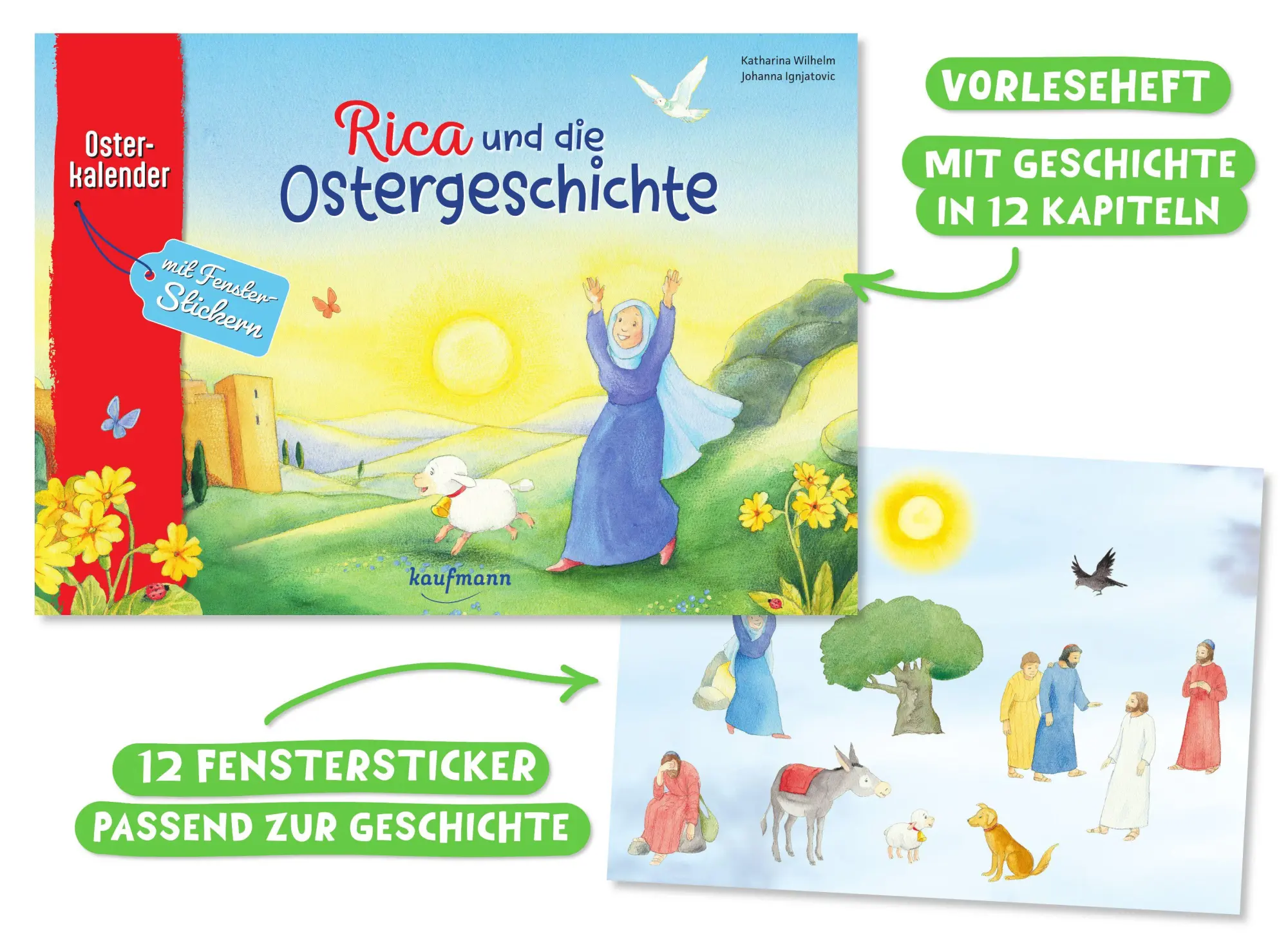 Bild: 9783780607751 | Rica und die Ostergeschichte | Osterkalender mit Fenster-Stickern