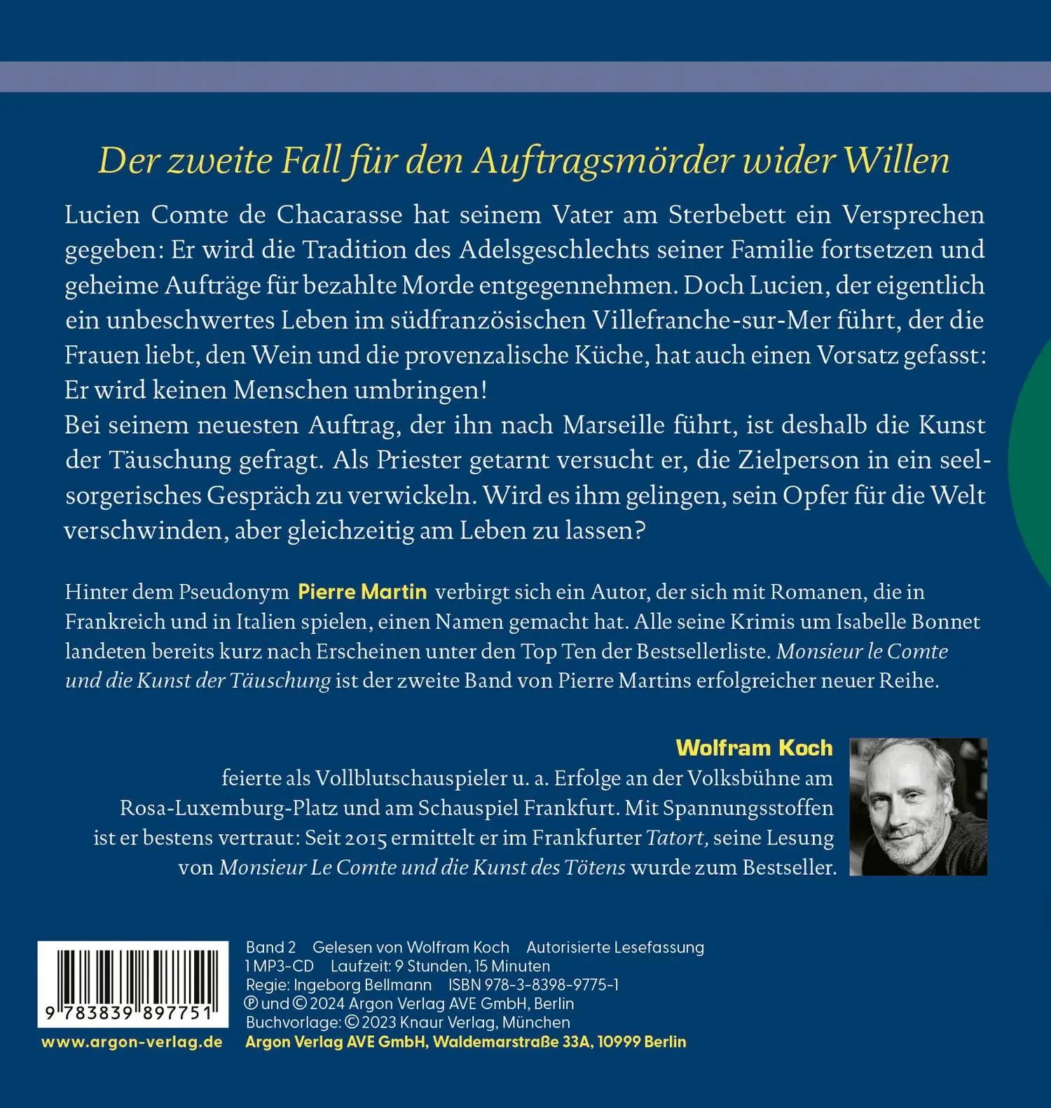Rückseite: 9783839897751 | Monsieur le Comte und die Kunst der Täuschung | Pierre Martin | MP3