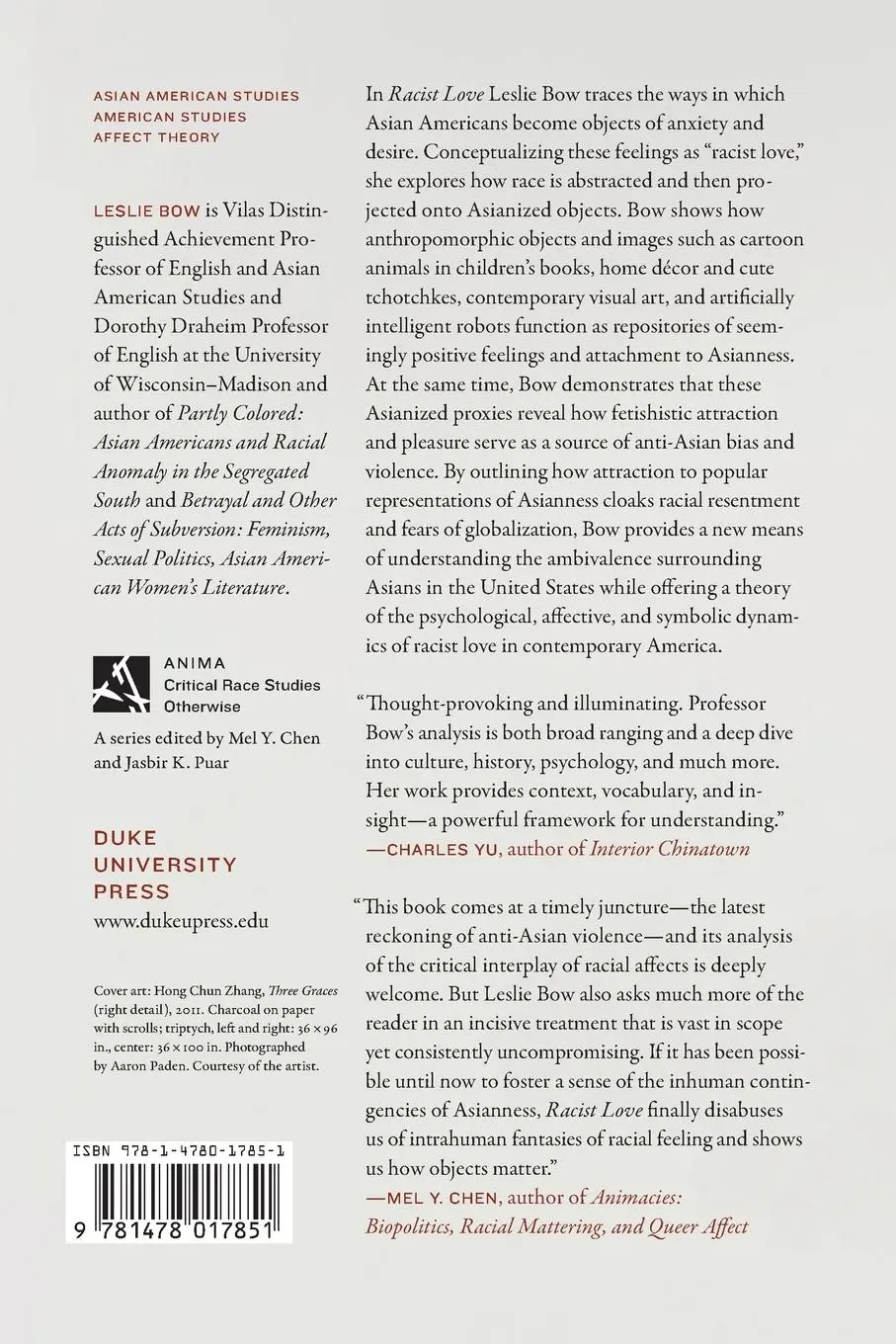 Rückseite: 9781478017851 | Racist Love | Asian Abstraction and the Pleasures of Fantasy | Bow
