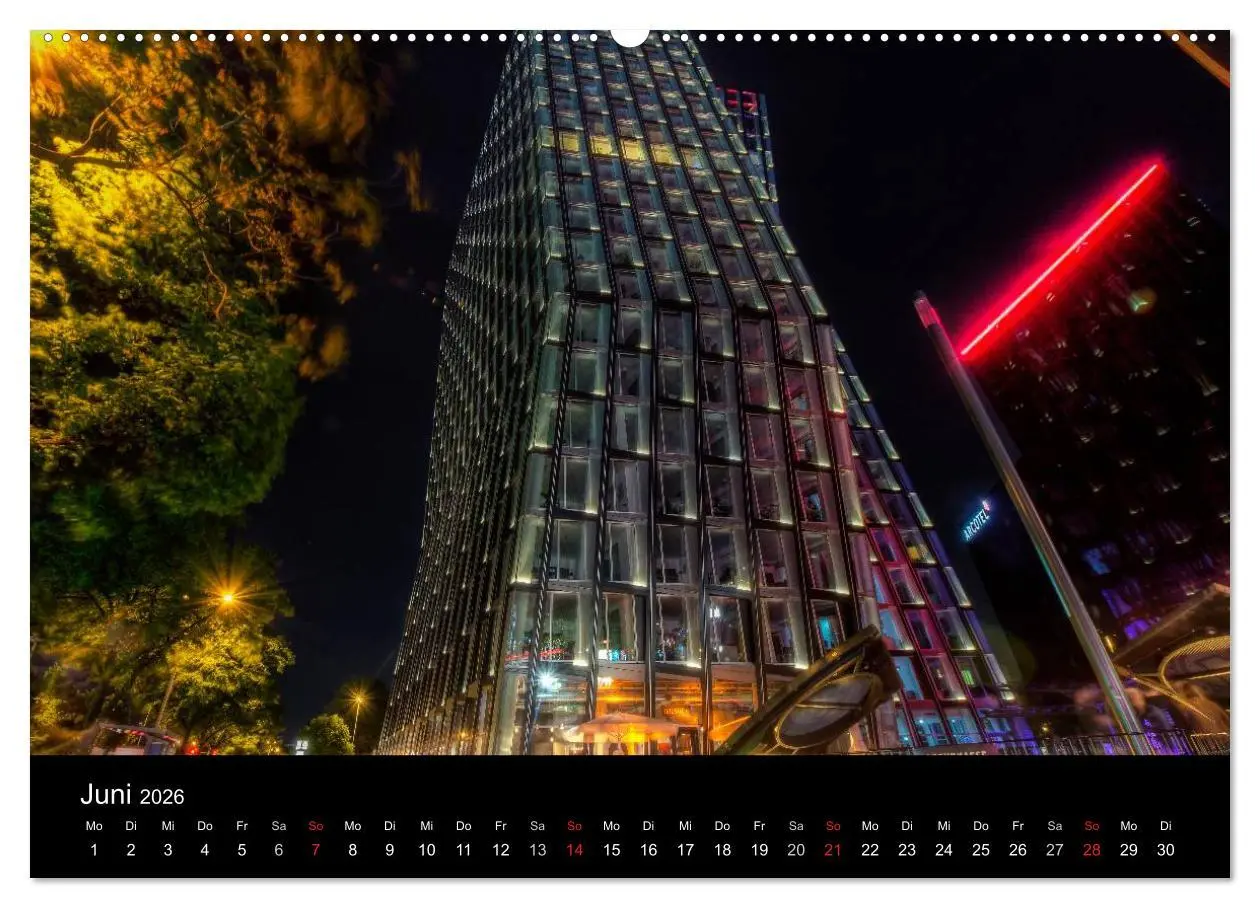 Bild: 9783516047851 | Hamburg - Lichter der Nacht (hochwertiger Premium Wandkalender 2026...
