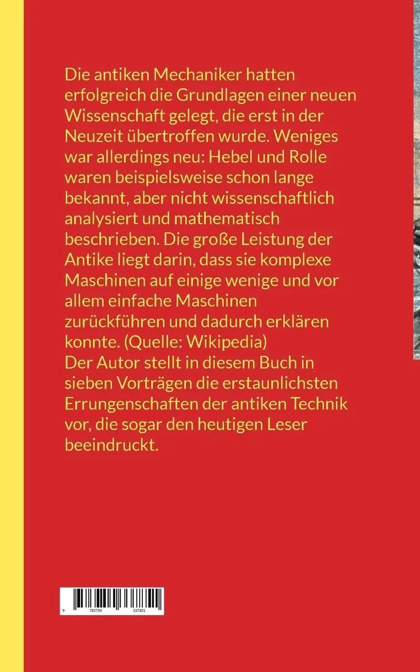 Rückseite: 9783754337851 | Technik in der Antike | Hermann Diels | Taschenbuch | Die Rote Edition