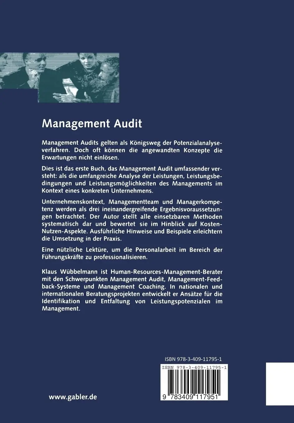 Rückseite: 9783409117951 | Management Audit | Klaus Wübbelmann | Taschenbuch | 273 S. | Deutsch