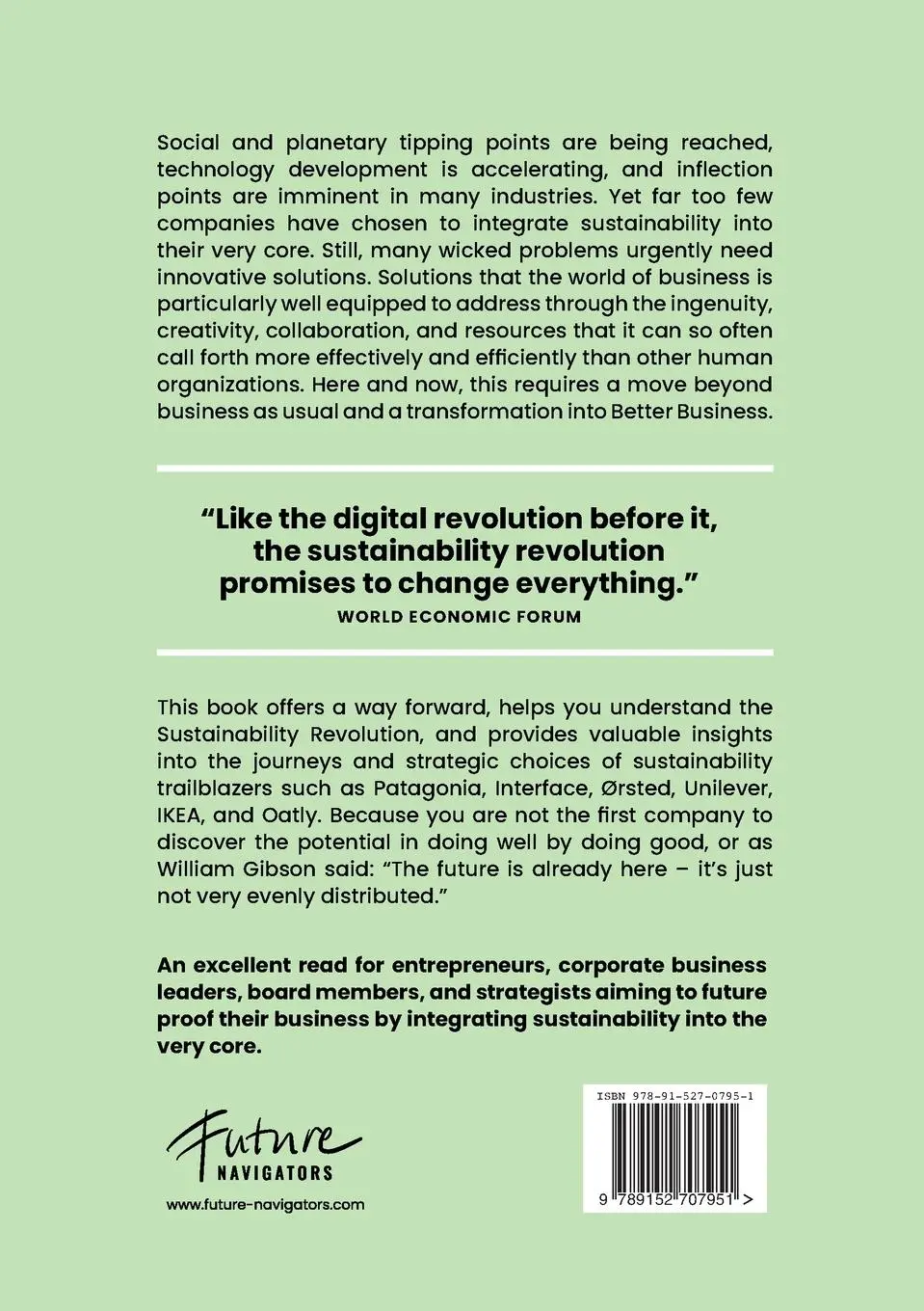 Rückseite: 9789152707951 | Better Business Better Future | Elisabet Lagerstedt | Taschenbuch