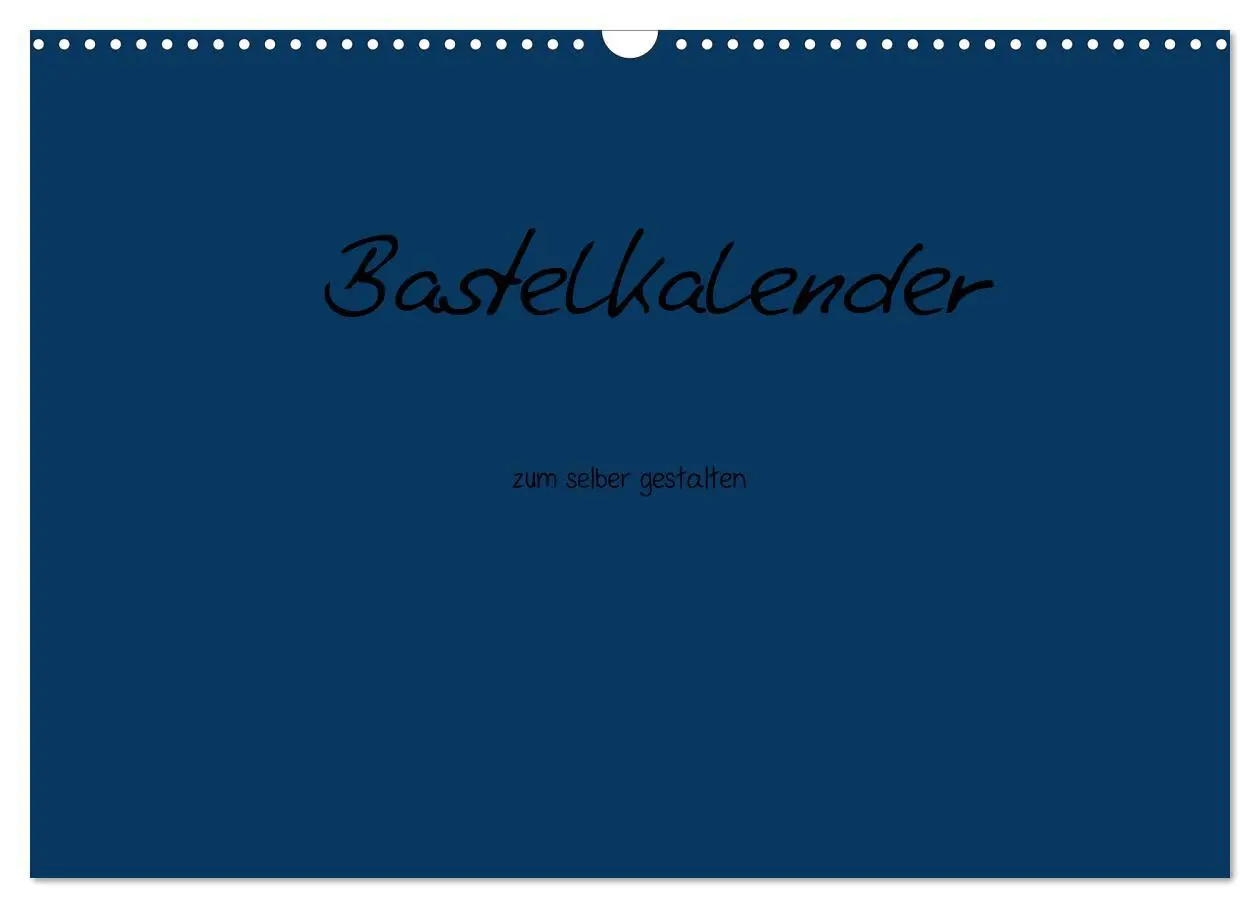 Cover: 9783516168051 | Bastelkalender - Dunkelblau (Wandkalender 2026 DIN A3 quer),...
