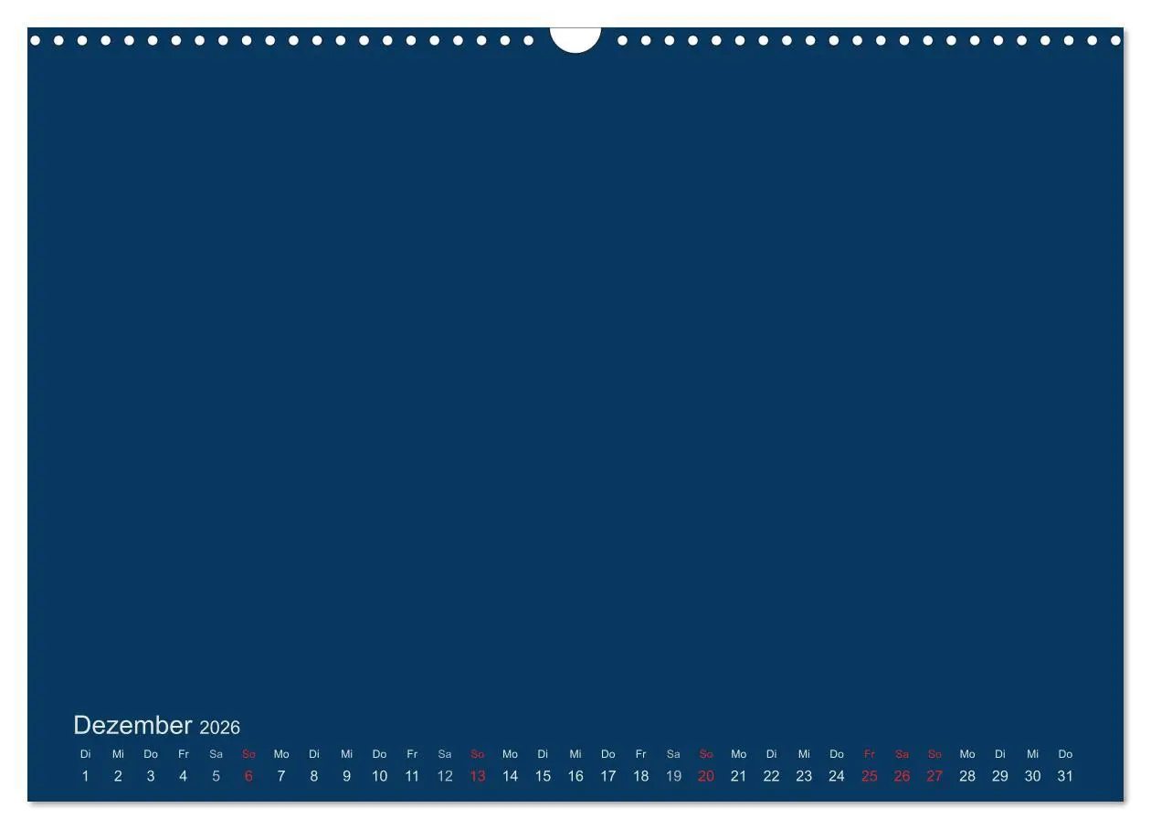 Bild: 9783516168051 | Bastelkalender - Dunkelblau (Wandkalender 2026 DIN A3 quer),...