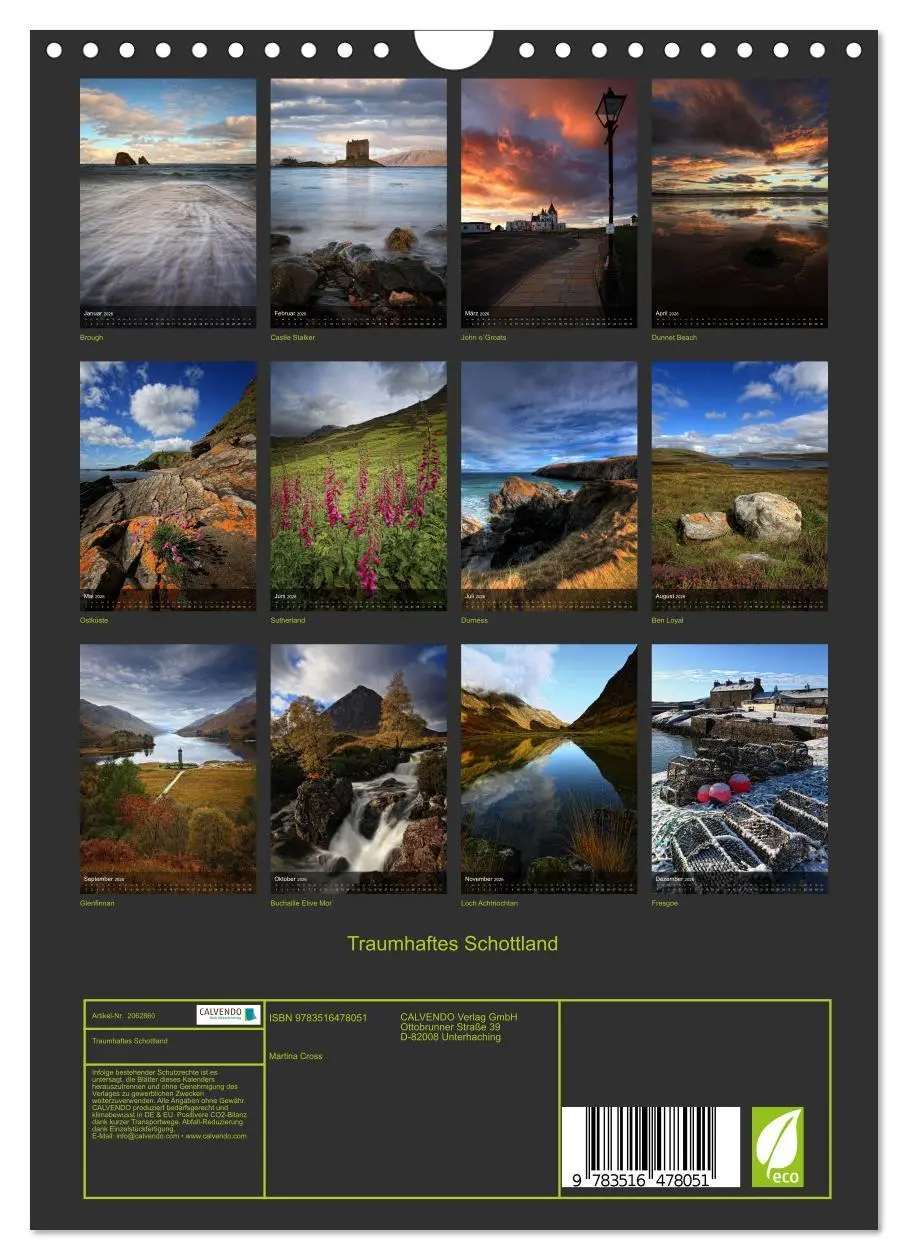 Bild: 9783516478051 | Traumhaftes Schottland (Wandkalender 2026 DIN A4 hoch), CALVENDO...