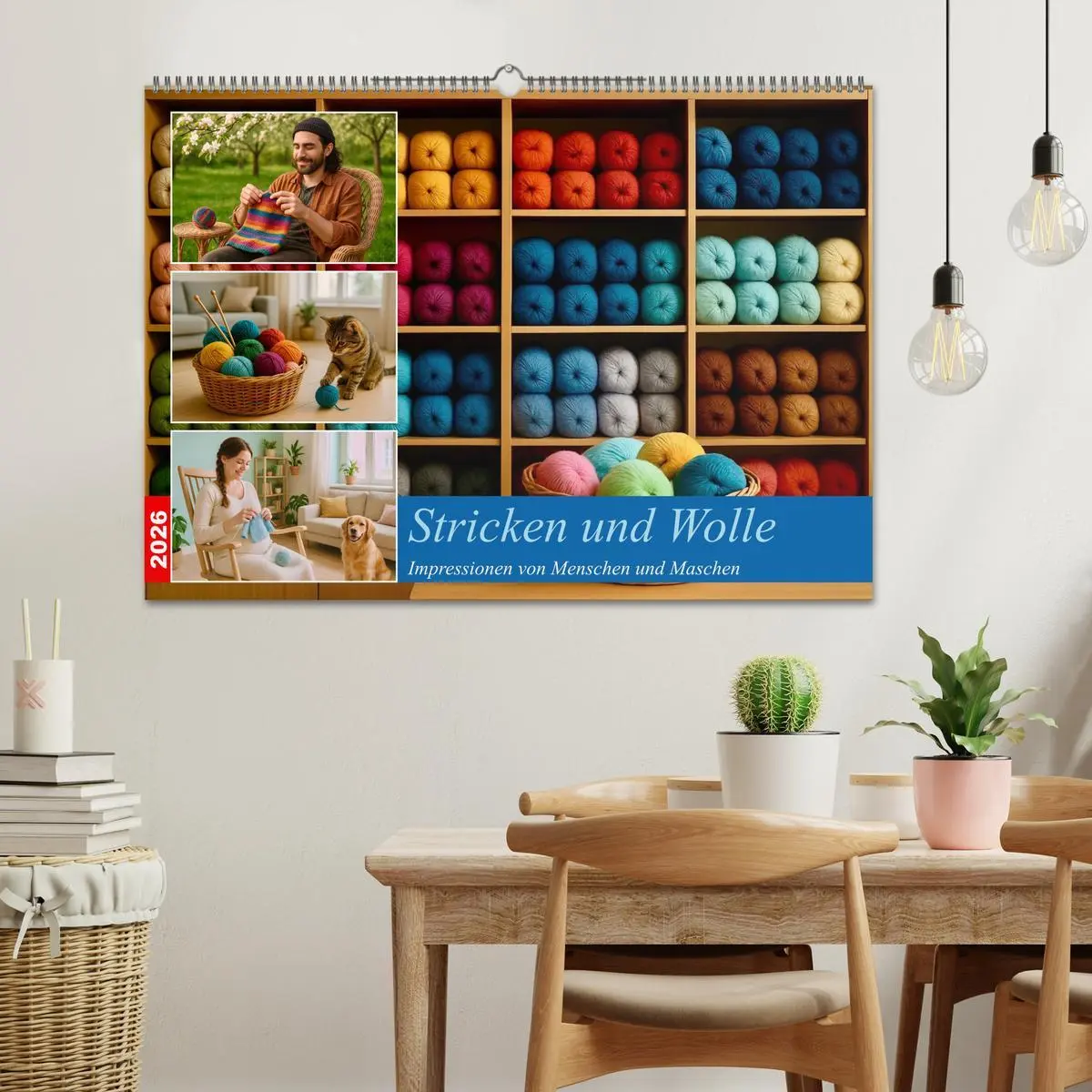 Bild: 9783516618051 | Stricken und Wolle (Wandkalender 2026 DIN A2 quer), CALVENDO...