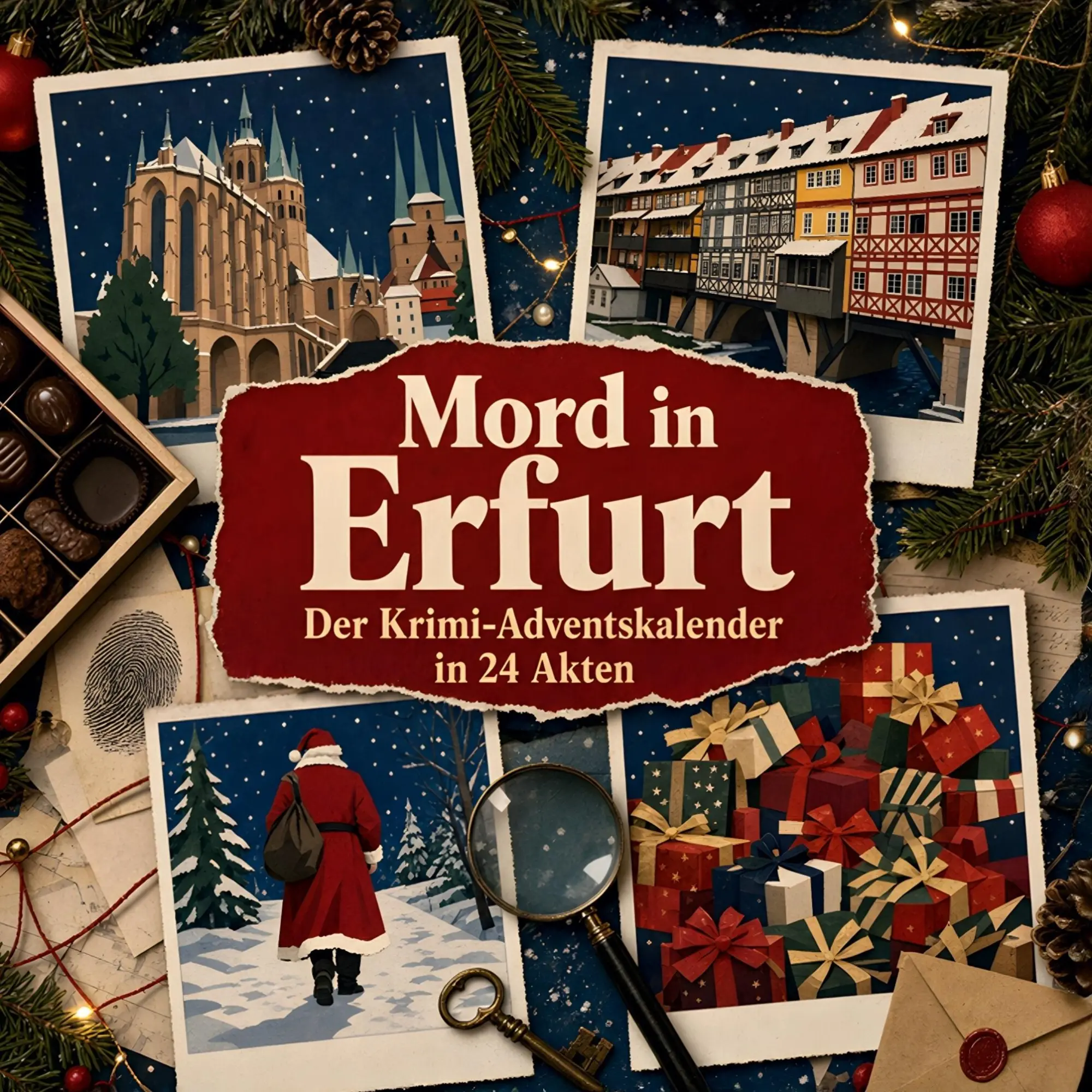Cover: 9783696118051 | Mord in Erfurt | Der Krimi-Adventskalender in 24 Akten | Nele Huber