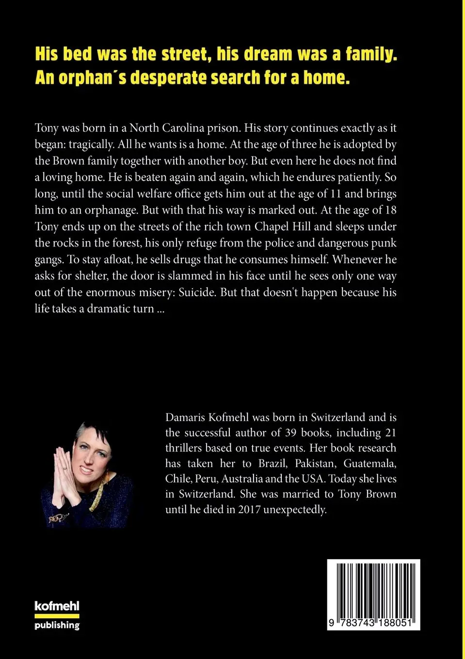 Rückseite: 9783743188051 | Tony Brown | In Between Living and Dying | Damaris Kofmehl | Buch