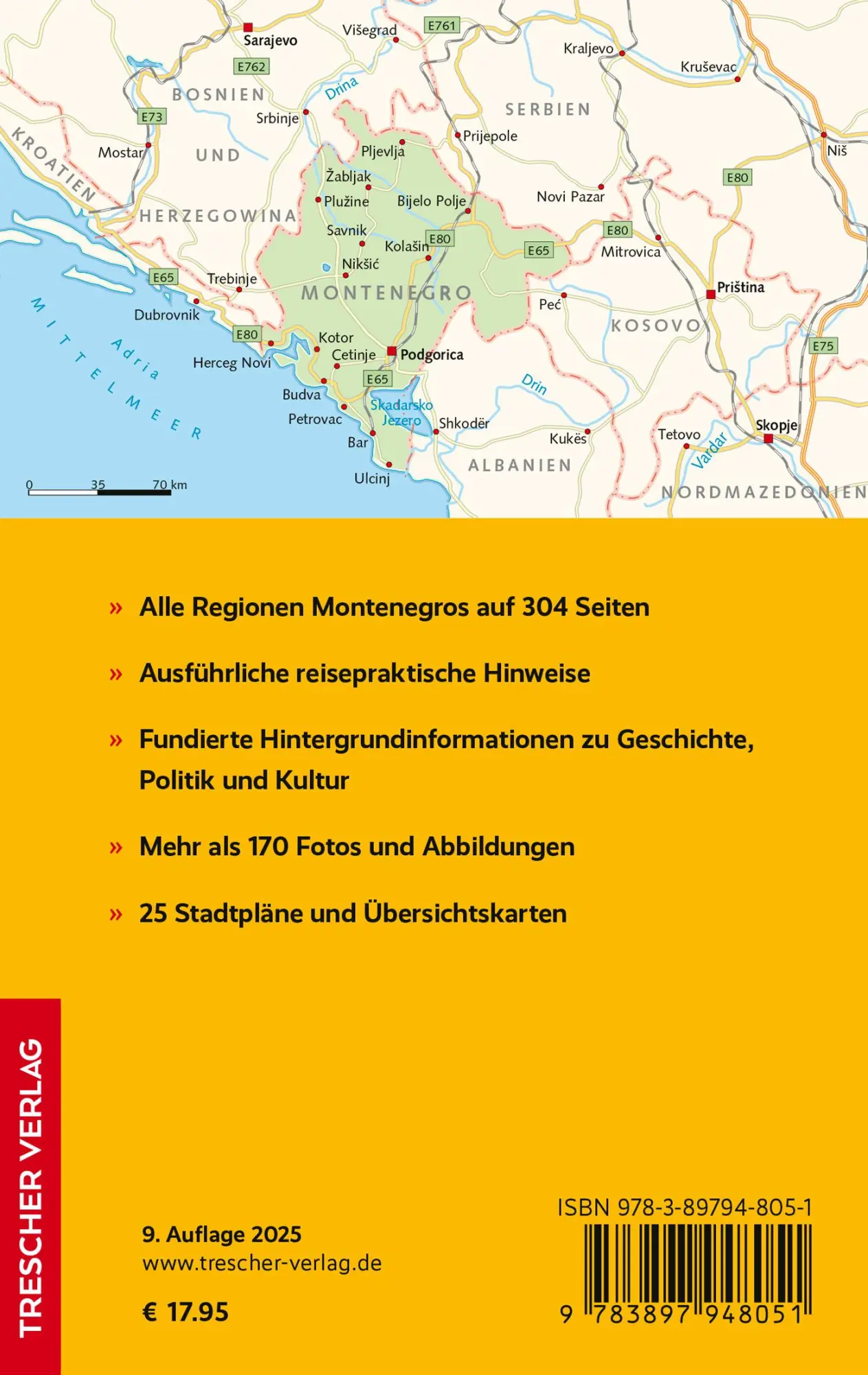 Rückseite: 9783897948051 | TRESCHER Reiseführer Montenegro | Marko Plesnik (u. a.) | Taschenbuch