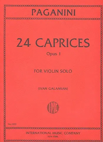 Cover: 9790220418051 | Capricci (24) Op. 1 (Galamian) | Nicolò Paganini | Buch