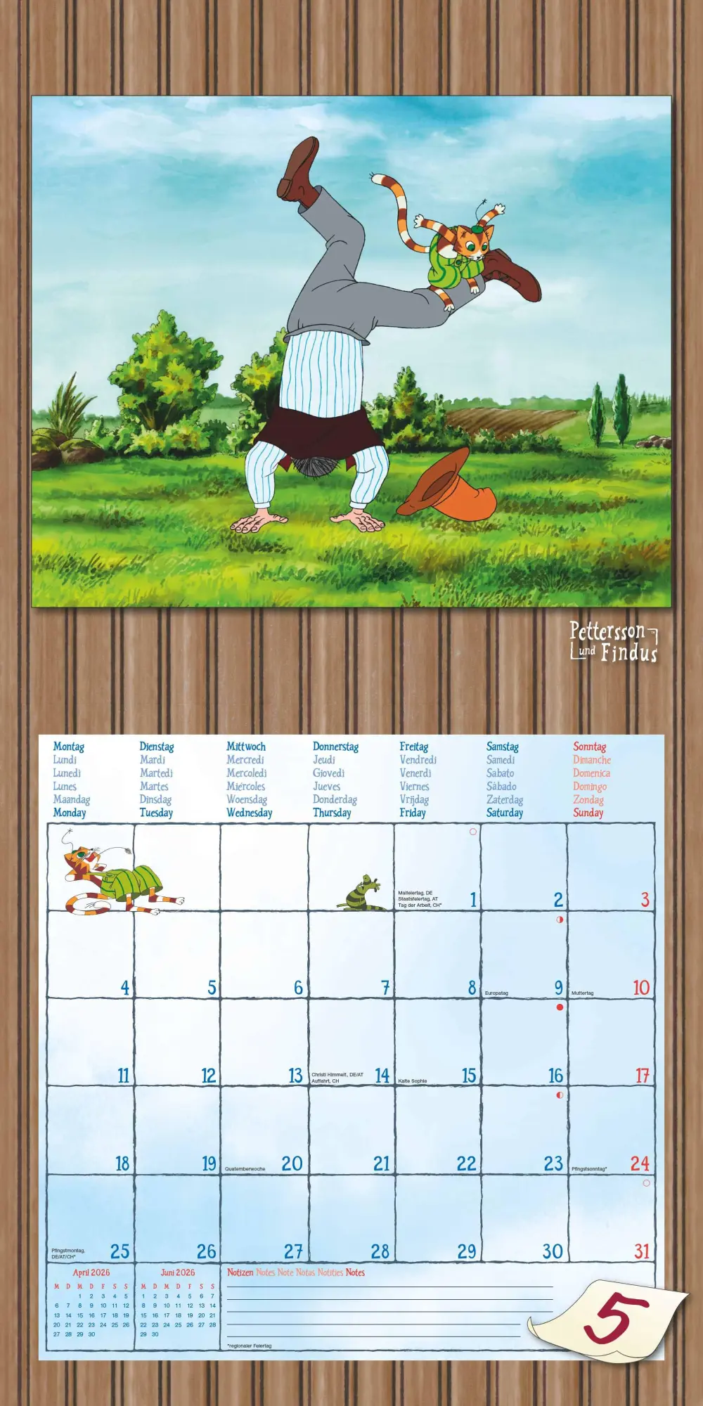 Bild: 4069095008151 | Pettersson &amp; Findus 2026 - Broschürenkalender 30x30 cm (30x60...