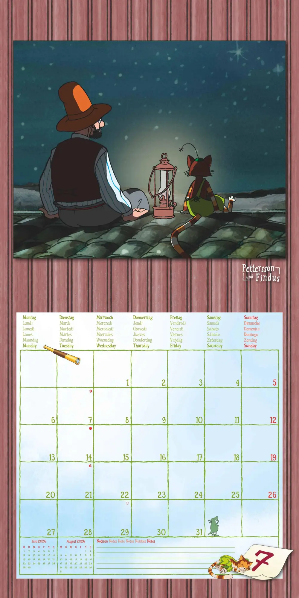 Bild: 4069095008151 | Pettersson &amp; Findus 2026 - Broschürenkalender 30x30 cm (30x60...