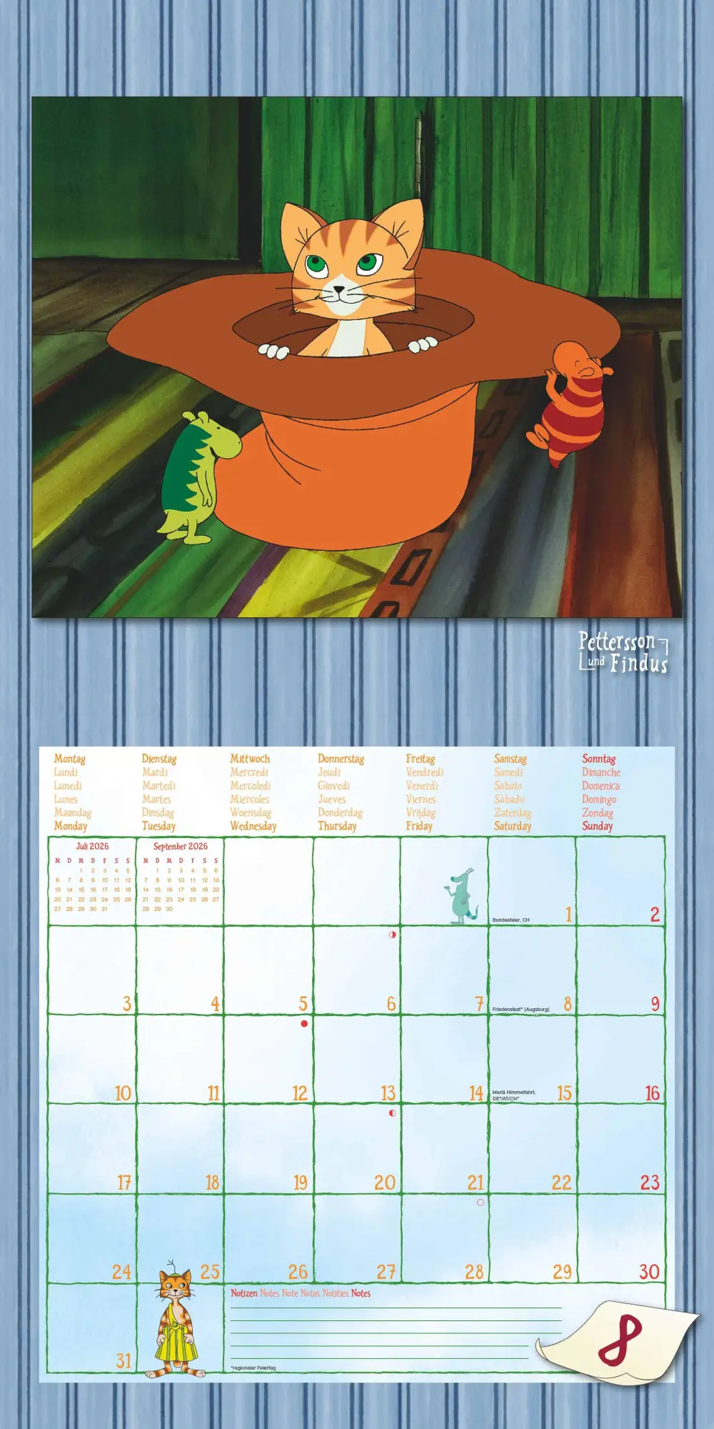 Bild: 4069095008151 | Pettersson &amp; Findus 2026 - Broschürenkalender 30x30 cm (30x60...