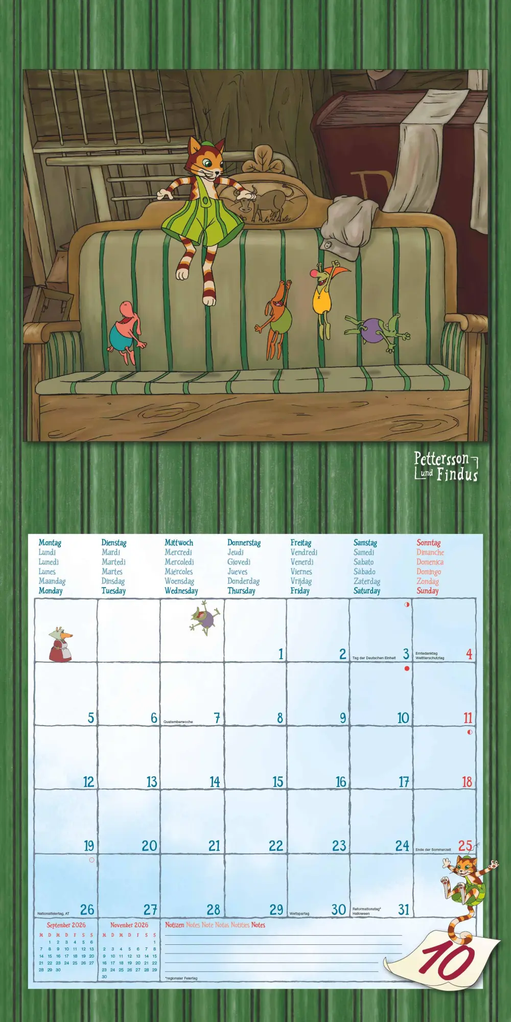 Bild: 4069095008151 | Pettersson &amp; Findus 2026 - Broschürenkalender 30x30 cm (30x60...