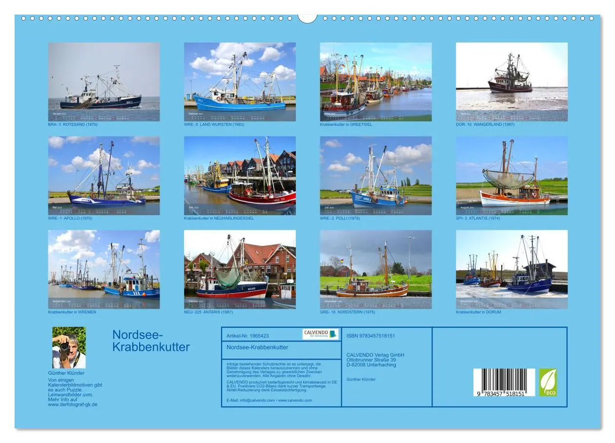 Bild: 9783457518151 | Nordsee-Krabbenkutter (hochwertiger Premium Wandkalender 2026 DIN...