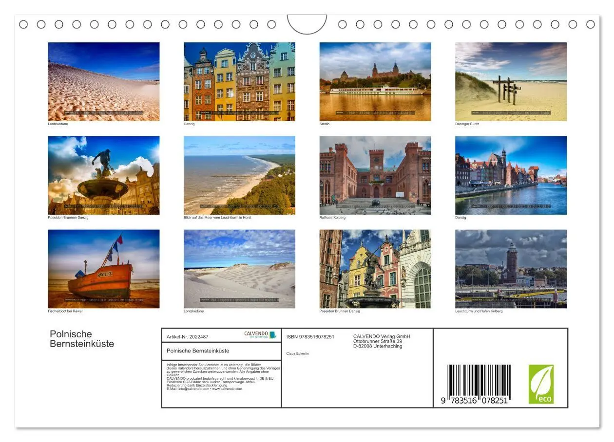 Bild: 9783516078251 | Polnische Bernsteinküste (Wandkalender 2026 DIN A4 quer), CALVENDO...