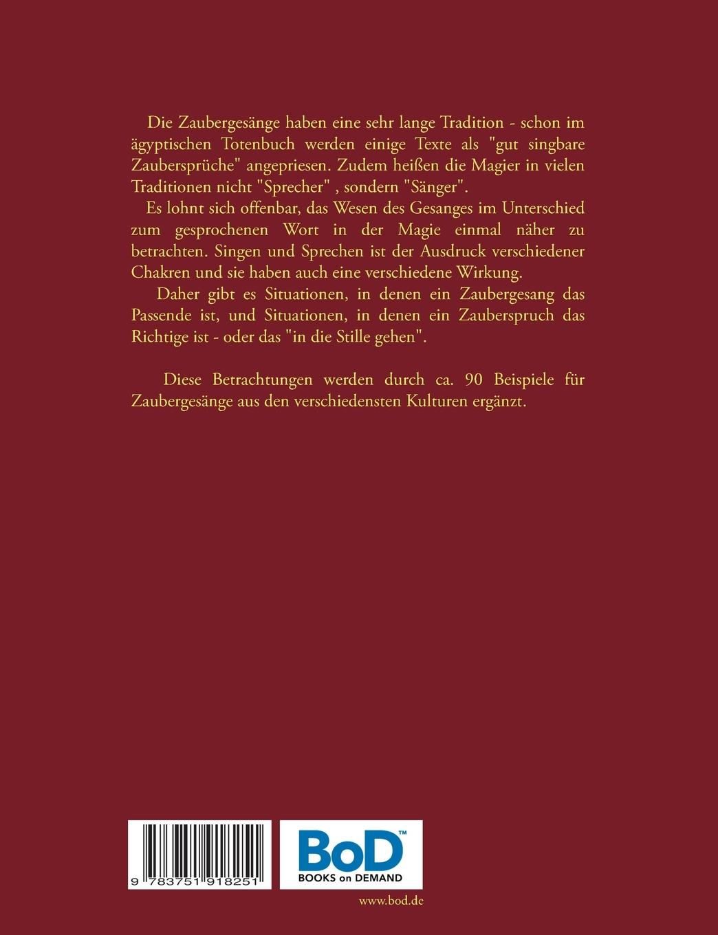 Rückseite: 9783751918251 | Zaubergesänge für Anfänger | Harry Eilenstein | Taschenbuch | 100 S.