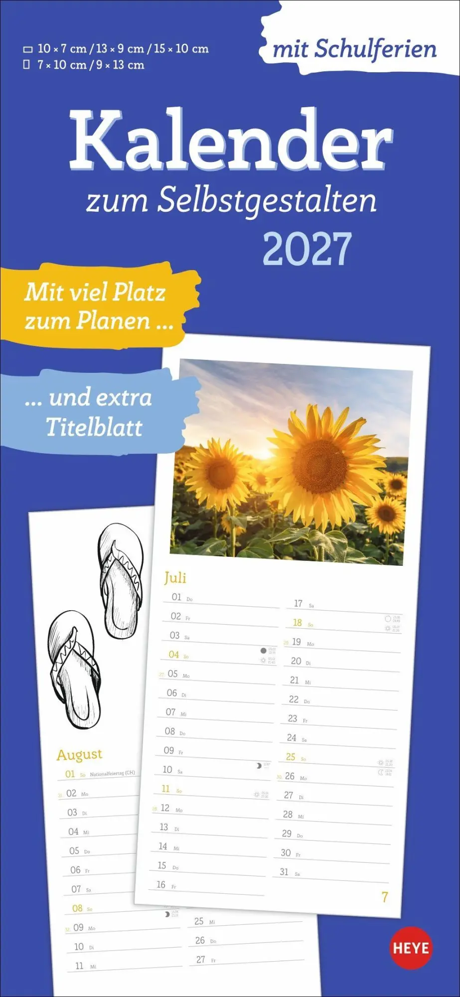 Cover: 9783756418251 | Kalender zum Selbstgestalten 2027 | Heye | Kalender | Spiralbindung