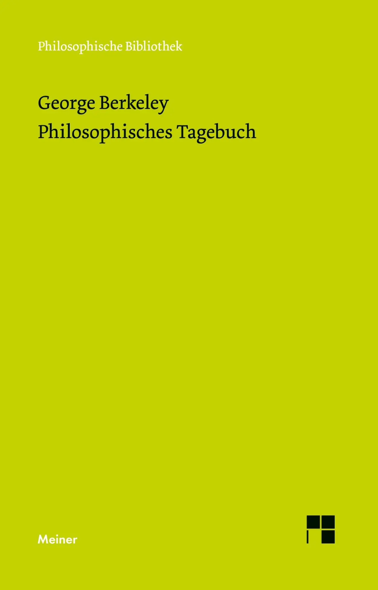 Cover: 9783787348251 | Philosophisches Tagebuch | George Berkeley | Taschenbuch | 210 S.