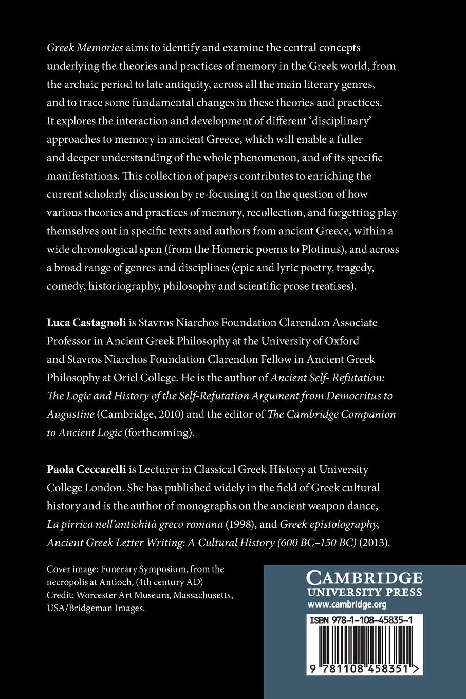 Rückseite: 9781108458351 | Greek Memories | Luca Castagnoli (u. a.) | Taschenbuch | Englisch