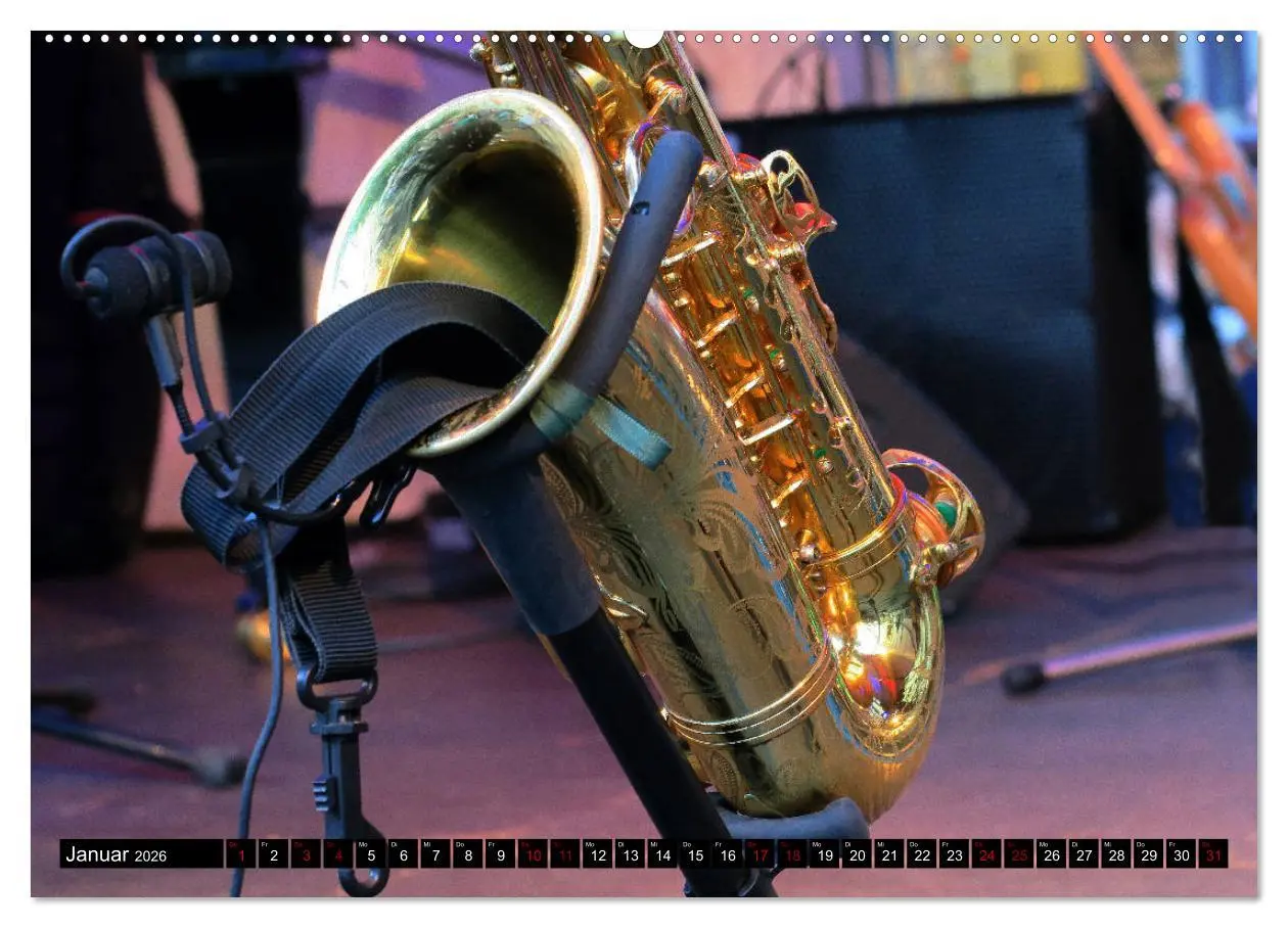 Bild: 9783457738351 | SAXOPHON - on stage (hochwertiger Premium Wandkalender 2026 DIN A2...