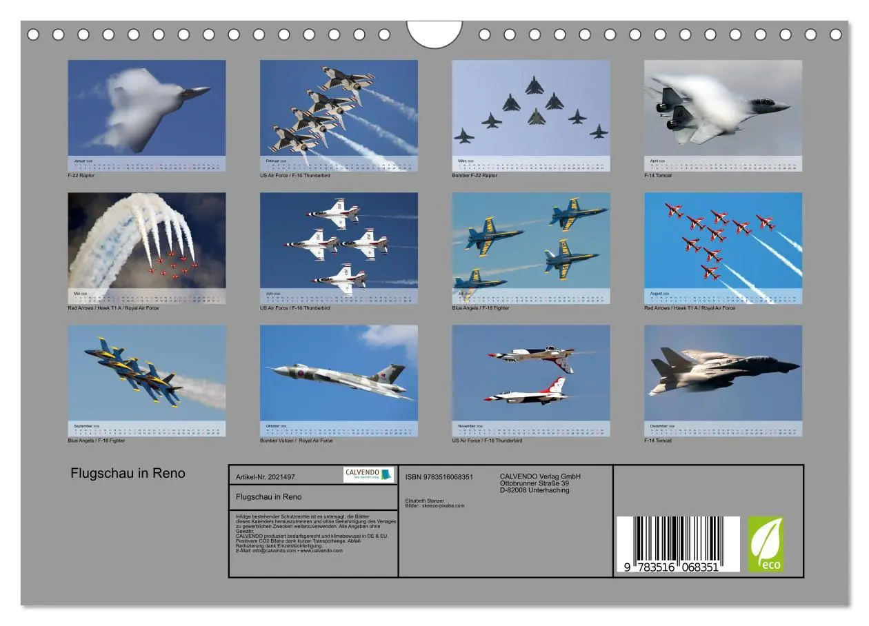 Bild: 9783516068351 | Flugschau in Reno (Wandkalender 2026 DIN A4 quer), CALVENDO...