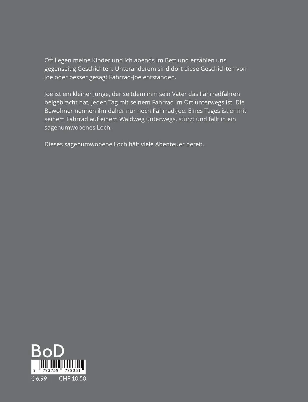 Rückseite: 9783759788351 | Fahrrad-Joe | Das sagenumwobene Loch | Marcel Rathmann | Taschenbuch
