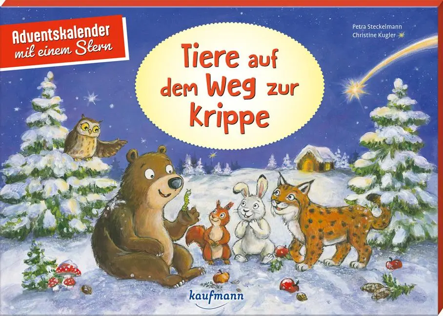 Cover: 9783780618351 | Tiere auf dem Weg zur Krippe | Adventskalender mit einem Stern | Buch