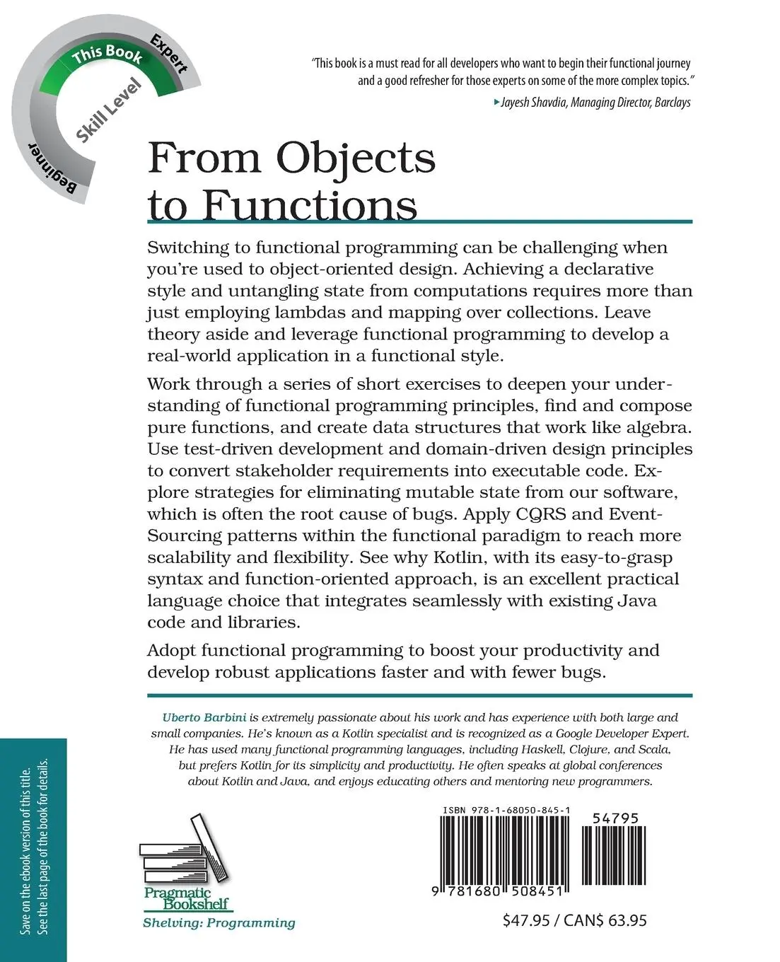 Rückseite: 9781680508451 | From Objects to Functions | Uberto Barbini | Taschenbuch | Englisch