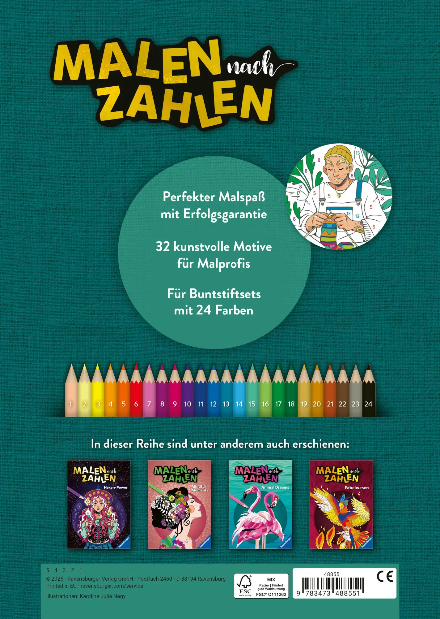 Rückseite: 9783473488551 | Malen nach Zahlen - Cozy Time | Karoline Julia Nagy | Taschenbuch