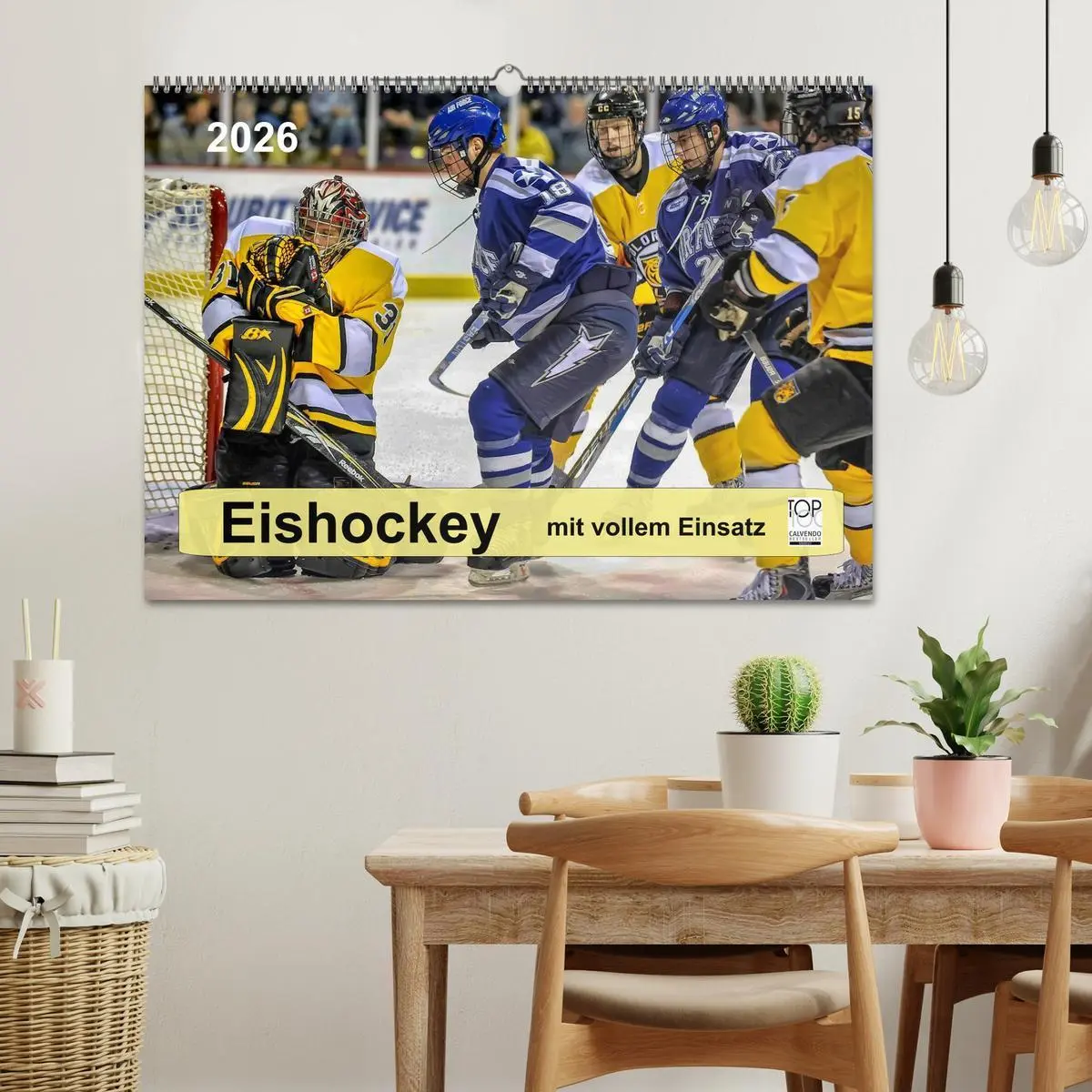Bild: 9783516048551 | Mit vollem Einsatz - Eishockey (Wandkalender 2026 DIN A2 quer),...