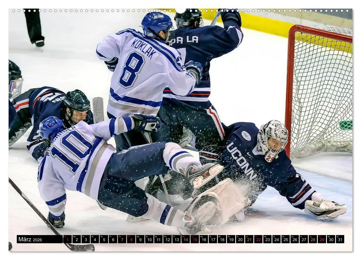 Bild: 9783516048551 | Mit vollem Einsatz - Eishockey (Wandkalender 2026 DIN A2 quer),...