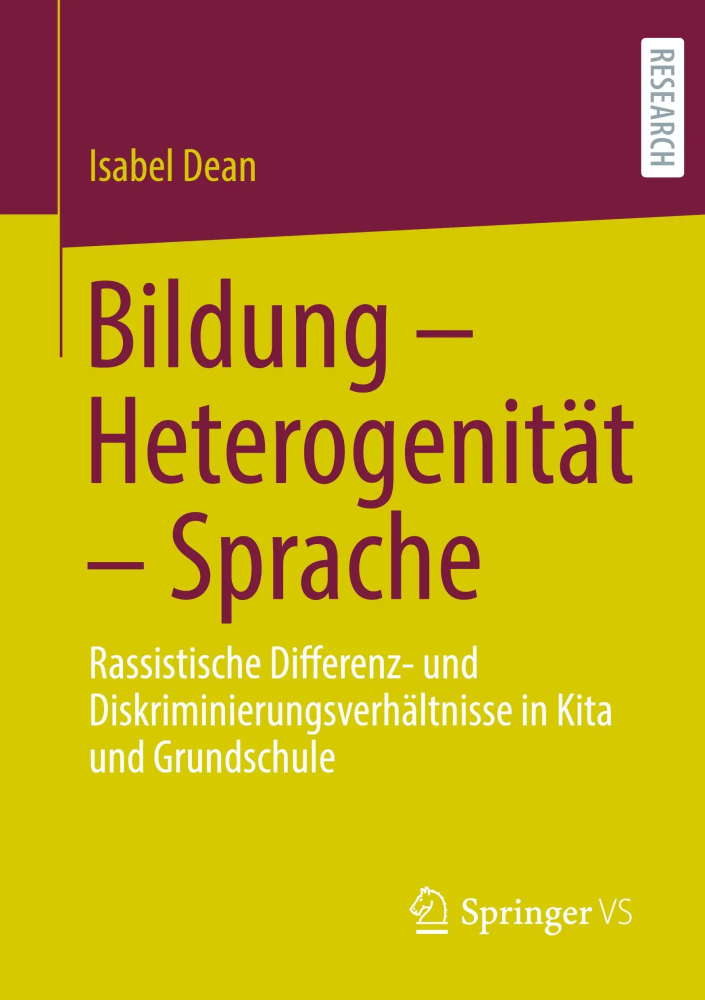 Cover: 9783658308551 | Bildung ¿ Heterogenität ¿ Sprache | Isabel Dean | Taschenbuch | xx