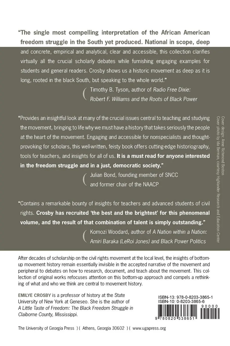Rückseite: 9780820338651 | Civil Rights History from the Ground Up | Emilye Crosby | Taschenbuch