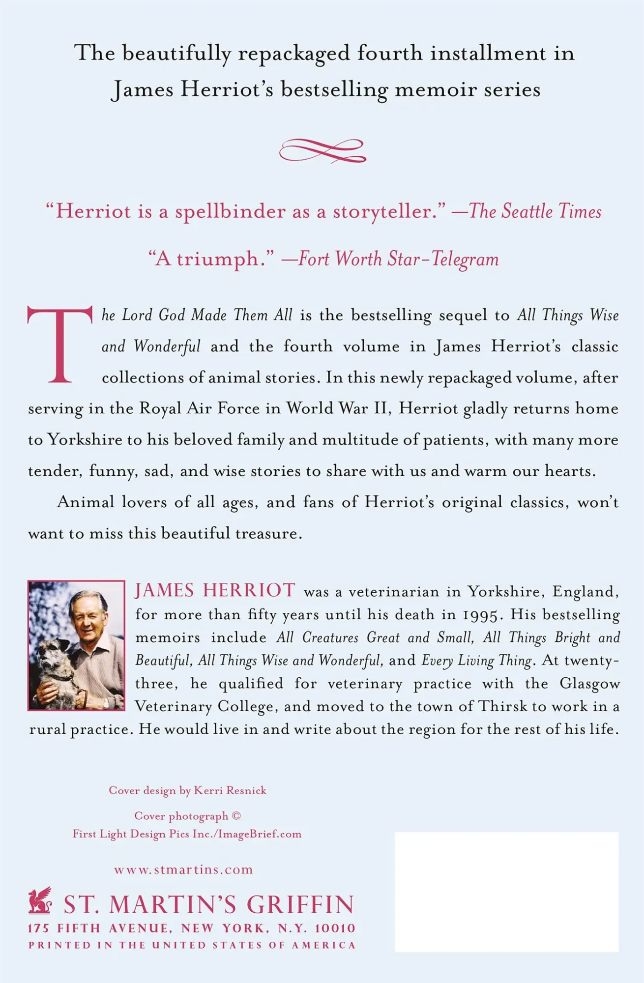 Rückseite: 9781250068651 | Lord God Made Them All | James Herriot | Taschenbuch | Griffin | 2015