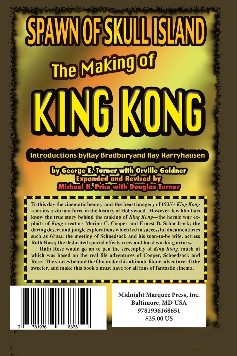 Rückseite: 9781936168651 | Spawn of Skull Island The Making of King Kong | Michael Price (u. a.)