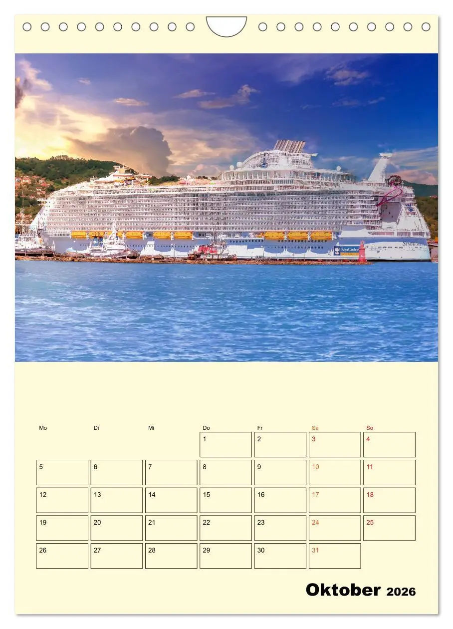 Bild: 9783516348651 | Kreuzfahrtschiffe - die Welt ist dein Ziel (Wandkalender 2026 DIN...