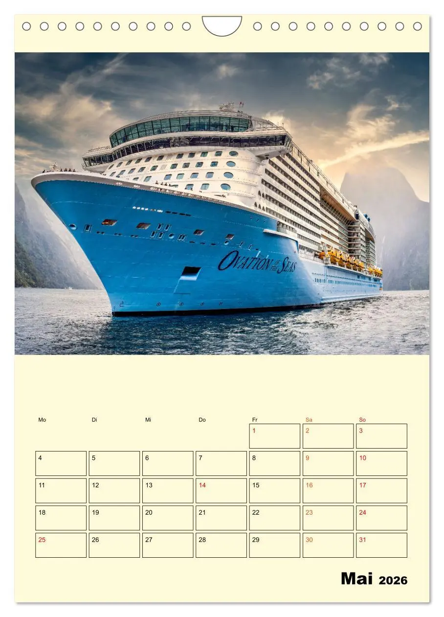 Bild: 9783516348651 | Kreuzfahrtschiffe - die Welt ist dein Ziel (Wandkalender 2026 DIN...