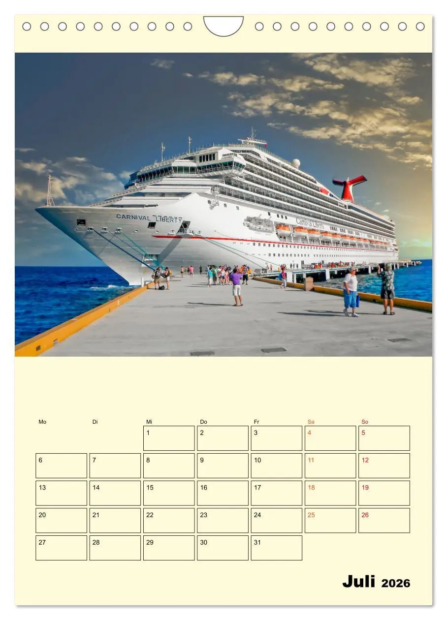 Bild: 9783516348651 | Kreuzfahrtschiffe - die Welt ist dein Ziel (Wandkalender 2026 DIN...