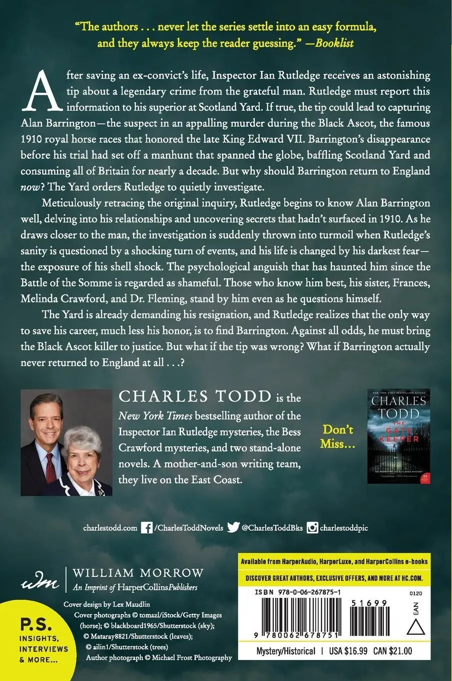 Rückseite: 9780062678751 | The Black Ascot | Charles Todd | Taschenbuch | Kartoniert / Broschiert