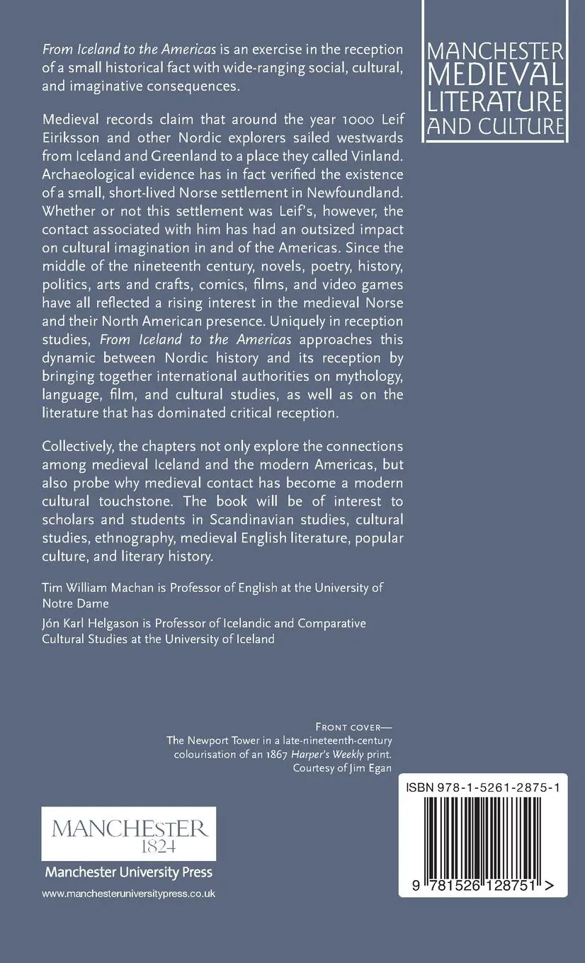 Rückseite: 9781526128751 | From Iceland to the Americas | Vinland and historical imagination