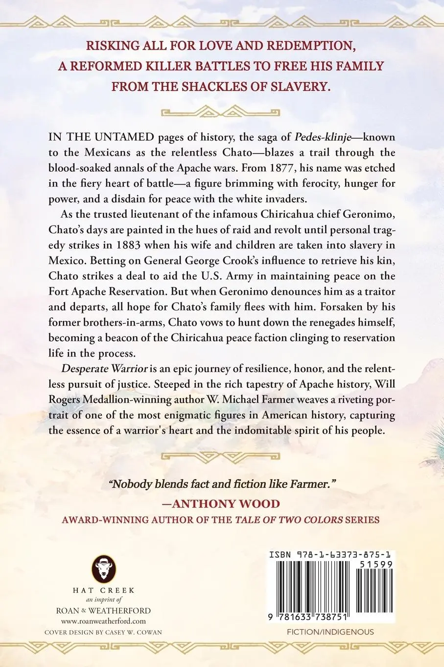 Rückseite: 9781633738751 | Desperate Warrior | Days of War, Days of Peace | W. Michael Farmer