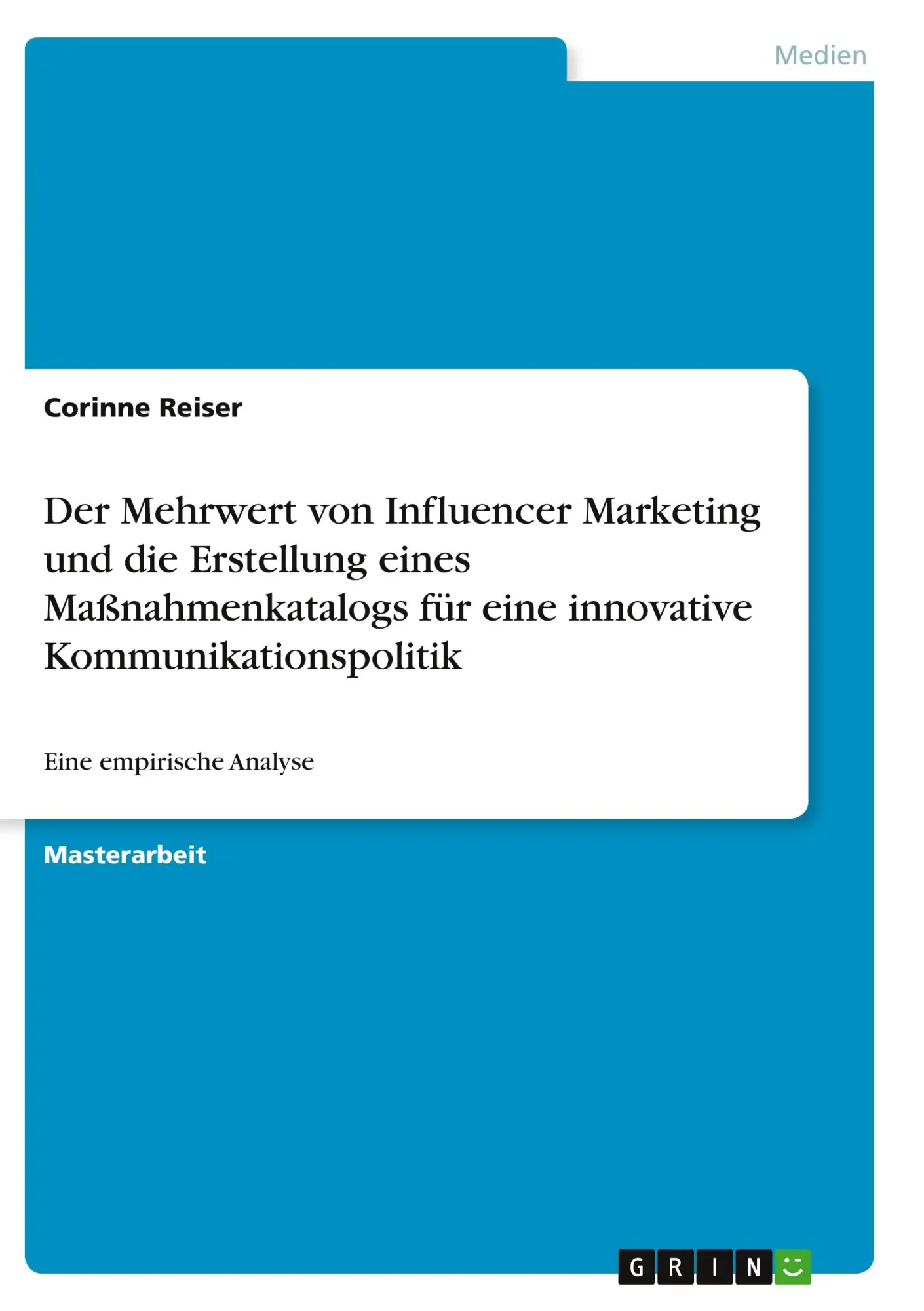 Cover: 9783346298751 | Der Mehrwert von Influencer Marketing und die Erstellung eines...