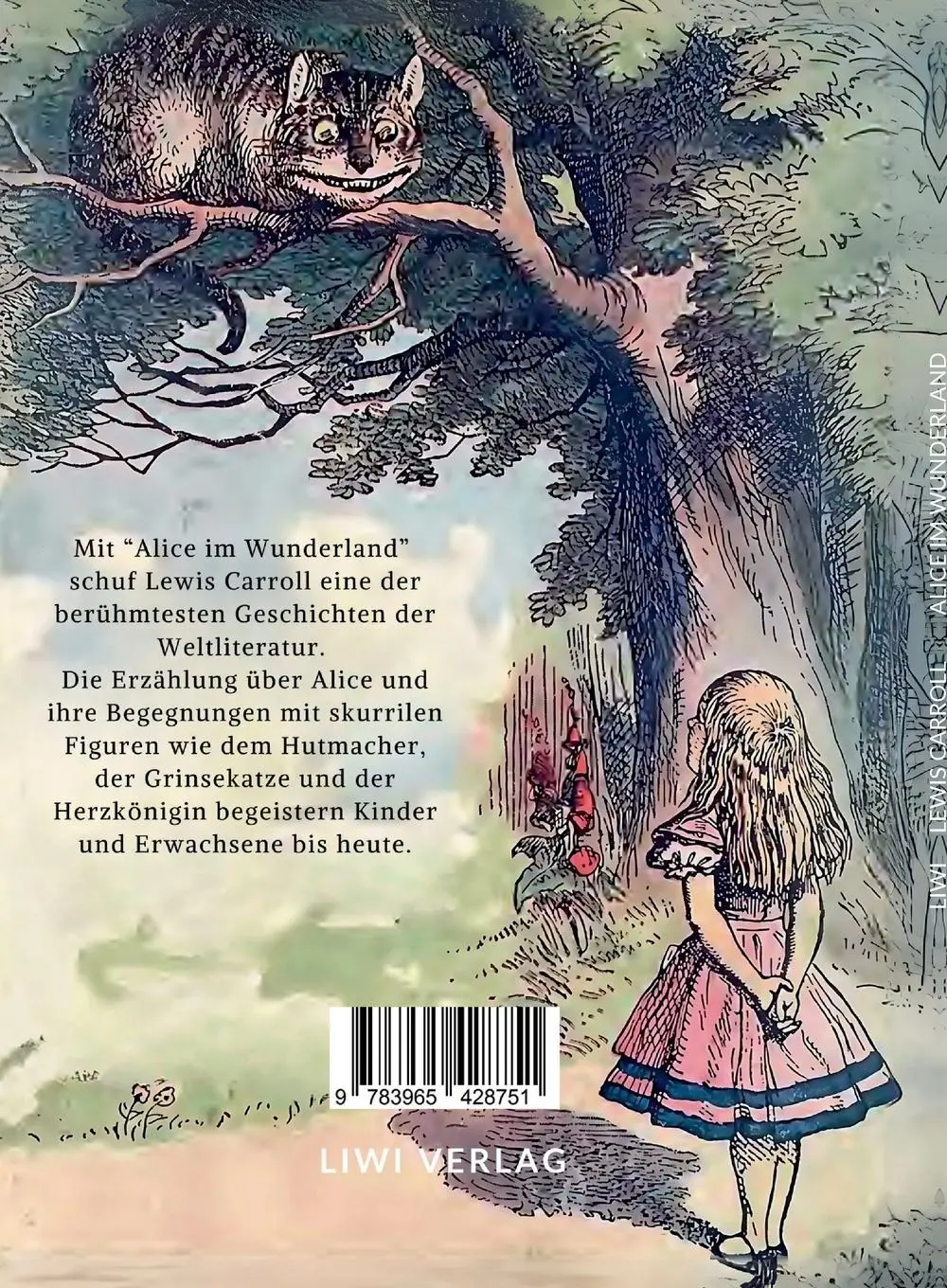 Rückseite: 9783965428751 | Lewis Carroll: Alice im Wunderland. Vollständige Neuausgabe mit den...