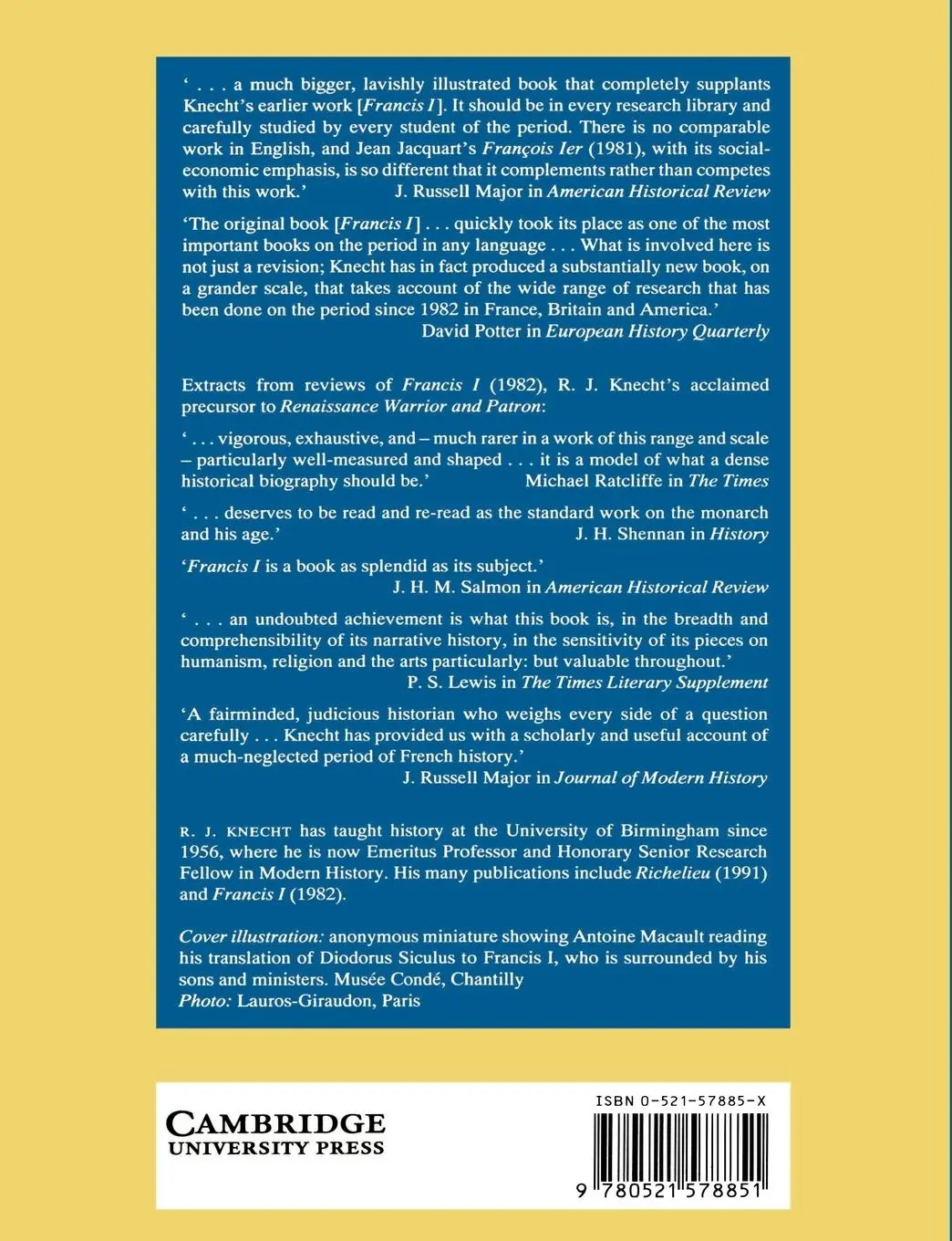 Rückseite: 9780521578851 | Renaissance Warrior and Patron | The Reign of Francis I | Taschenbuch